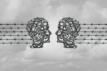 Hate speech communication concept