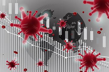 Stock market slump stock chart futuristic